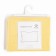 Pillowcase Ethel 70x70 cm, yellow color, 100% cotton, stump, 125 g/m2