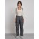 Semi -combinezone female ski insulated, size 44, gray color
