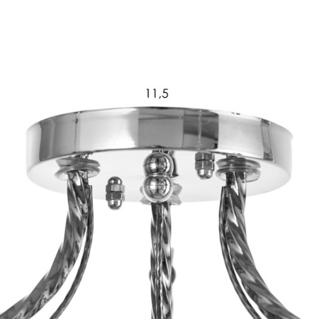 Teresa chandelier 3x40W e27 chrome, black chrome 55x55x21cm-7