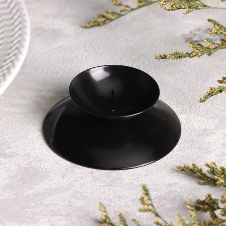Gadal N "Gadal N" metal per 1 candle, 7.3x3 cm, black-1