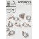 Suspension "drop" rifle 2.1 × 1.4 × 0.4 cm, (set 10 pcs.), The color is white in gold