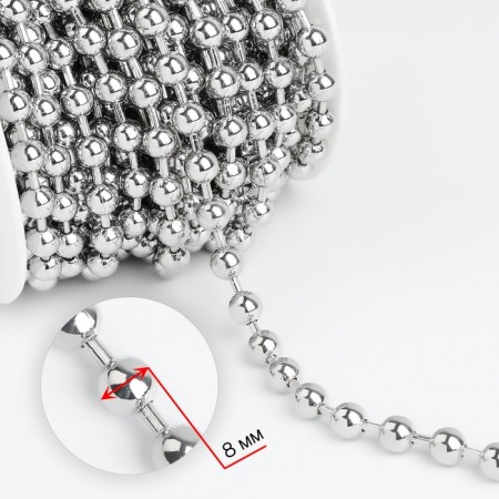 A chain for a bag, iron, d = 8 mm, 10 ± 0.5 m, silver color-1