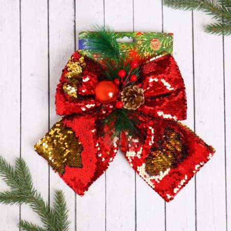 Christmas tree decoration "Bant Modern" 20x22 cm, red-1