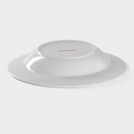 Plate ceramic deep fraction of “poppies”, 600 ml, d = 20.5 cm, white color-2