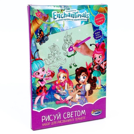 We draw a drawing board "Enchantimals" with light, A5 format-4
