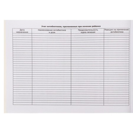 Medical card of the child "Collage", form No. 112/y, 40 sheets-9