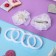 Hair set "Baby" (2 clamps, 4 elastic bands) stars, white