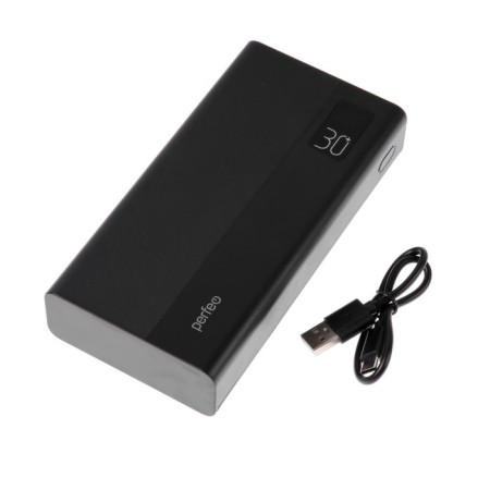 External battery Perfeo Mountains PF_D0161, 30000 mAh, 4 USB, 3A, fast charging, black-8