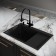 Kitchen sink "RMS" MRK-7851BL-L, SLAY, Left, thickness 3.0 and 1 mm, dispenser, graphite