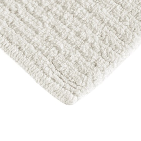 Soft bathroom rug, 60x90 cm, white color-4