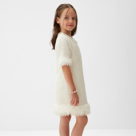 Платье для девочки MINAKU: PartyDress цвет белый, рост 128-1