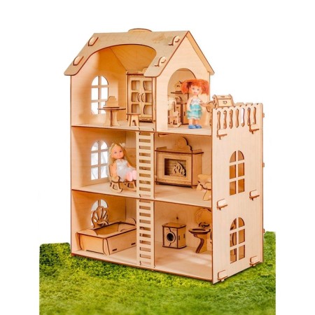 Birch plywood house "Fun" without furniture-2
