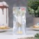 Candle in the Manhattan cake, number "1", white with gold, 5 cm