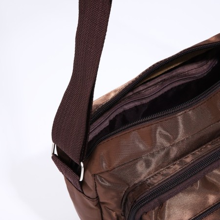 Cross-Bodi Bag on a zipper, brown color-4