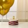 Set of candle in a cake + 5 balls, number 2, gold