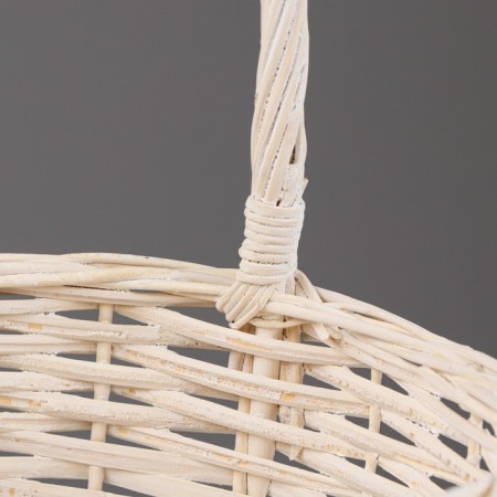 Wicker basket, 19x10/24 cm, white, willow-2
