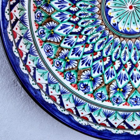 Largan Rishtan ceramics "Patterns", 36 cm, blue-2