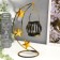 Climber Metal, 1 candle "Stars" black with gold 24.5x11x11 cm