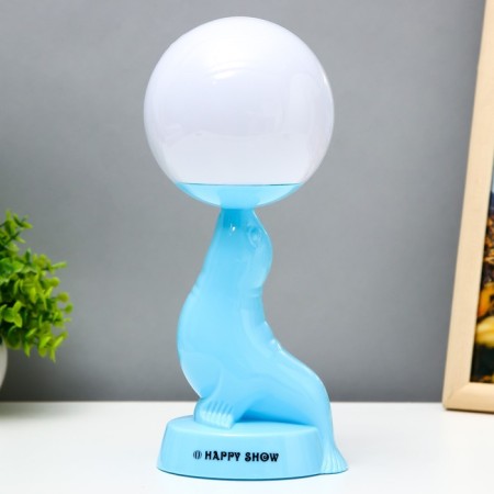 Table lamp "Sea cat" LED 3W 3AA 3000K Blue 10x11x26 cm Risalux
