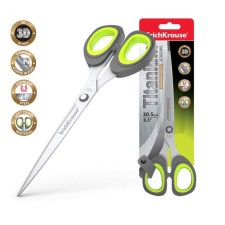 Scissors 17.5 cm, titanium, handles with anti -slip rubber inserts