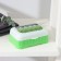The soap dish is plastic with a lid, 11.5 × 8.5 × 4.5 cm, color mix