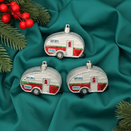 Set of jewelry plastic 3 pcs "vanits" 4x7 cm, red