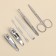 Manicure set, 6 items, in case, purple color