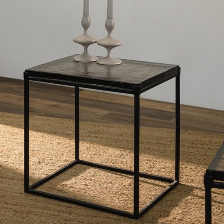 MAYEN FROSTED coffee table, 500 × 410 × 530 mm, black color