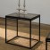 MAYEN FROSTED coffee table, 500 × 410 × 530 mm, black color