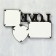 Photo frame-collage "Love" in 3 photos, wenge (plastic screen)