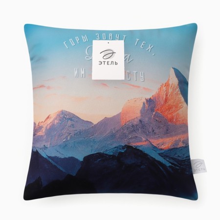 Decorative Ethel Pillow "Mountains call" 40x40 cm, velor, 100% p/e-4