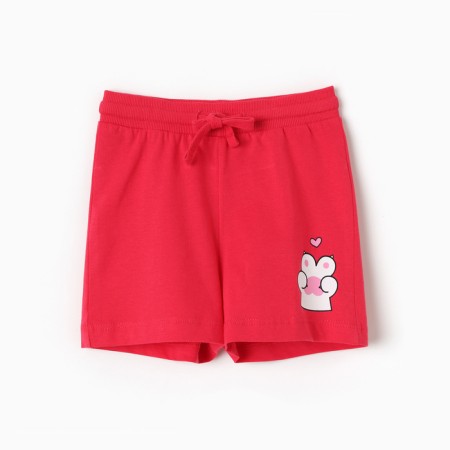 Shorts for girls, raspberry color, height 80 cm