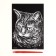 Engraving "British cat" with a metallic effect of silver A5