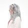 Carnival wig "Rain", 45 cm, silver color