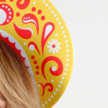 Carnival kokoshnik "queen" from felt, with sparkles-4