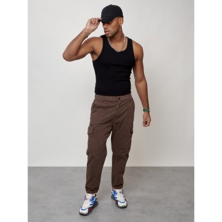 Cargo jeans men, size 46-48, brown color-6