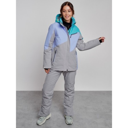 Ski costume female winter, size 46, green color-4