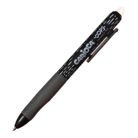 Automatic gel handle, Carioca "Oops Retractable" Knot 0.7 mm, ergonomic holder with double-tag double coating, black-3