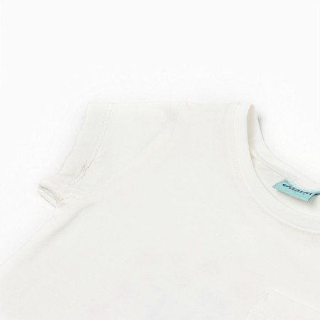 A set for a girl (T-shirt/skirt-short), white/pink color, height 92cm-1