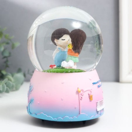 Souvenir Polystone Water Ballion Music, "kids with a kitten" MIX 10x10x15 cm spins-5