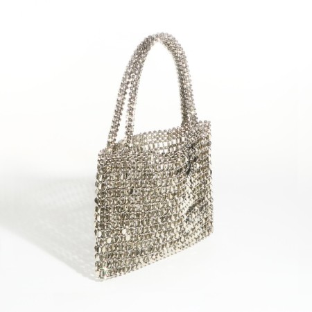 Bag-clate without fastening, silver color-1