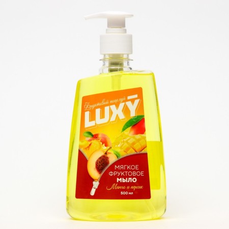 Liquid soap luxy "fruit kiss" mango and peach with a dispenser, 500 ml-1