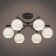 Blasco chandelier, 6x40W E27, chrome color, wenge