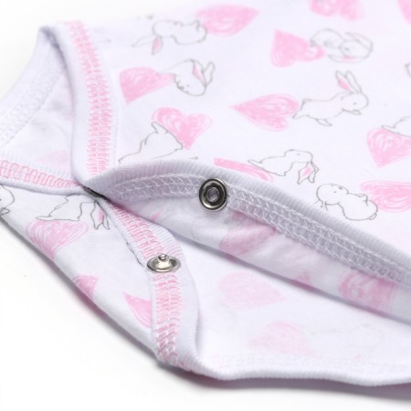 Боди детское с длинным рукавом, цвет белый/зайки, рост 80-3