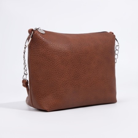 Cross-Bodi Bag on a zipper, brown color-3