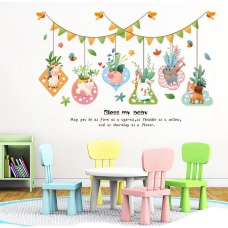 Sticker Plastic Interior color "Beasts and Plants" 60x90 cm