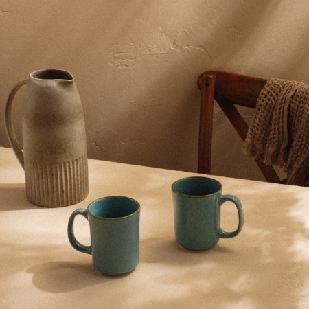 A set of porcelain mugs SL Home "Azzura", 400 ml, blue color-3