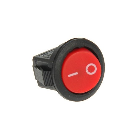 Clivant switch Rexant RWB-105, Round, 250 V, 3A (2C), ON -OFF, Micro, Red