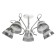 Alpha chandelier, size 63x27x63 cm, 300W 5xe27