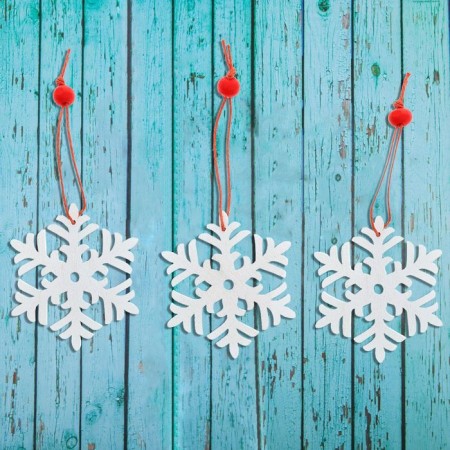 New Year's suspension "Snowflake", (set of 3 pcs.)